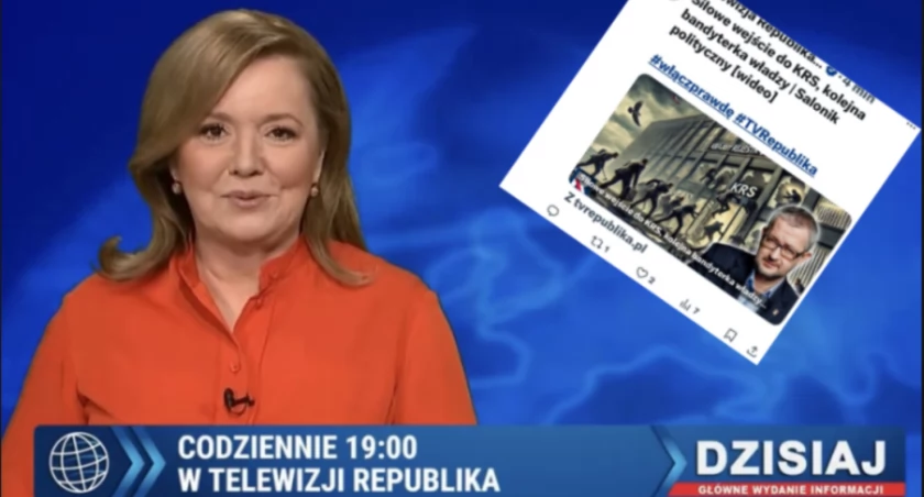 Telewizja Republika pomyliła KRS. Internauci wyśmiali fatalny błąd Sakiewicza 