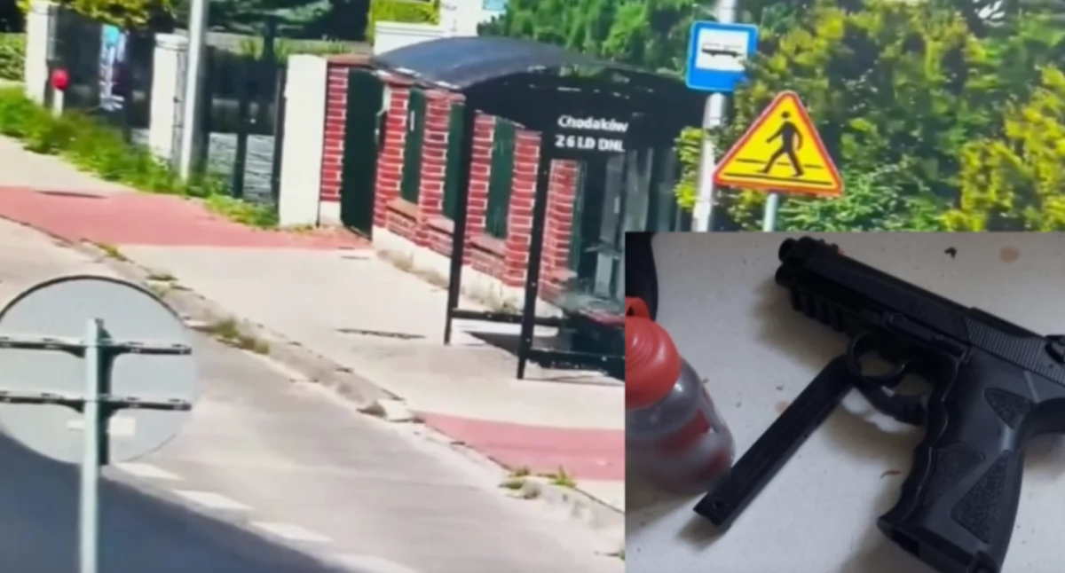 Sochaczew: Strzelał do przystanków autobusowych. Zamiast na ryby trafi przed sąd [NAGRANIE]