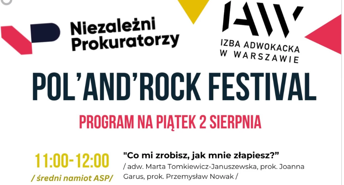 Prokuratorzy na Pol’and’Rock 2024. Zatrzymania jednym z tematów spotkania