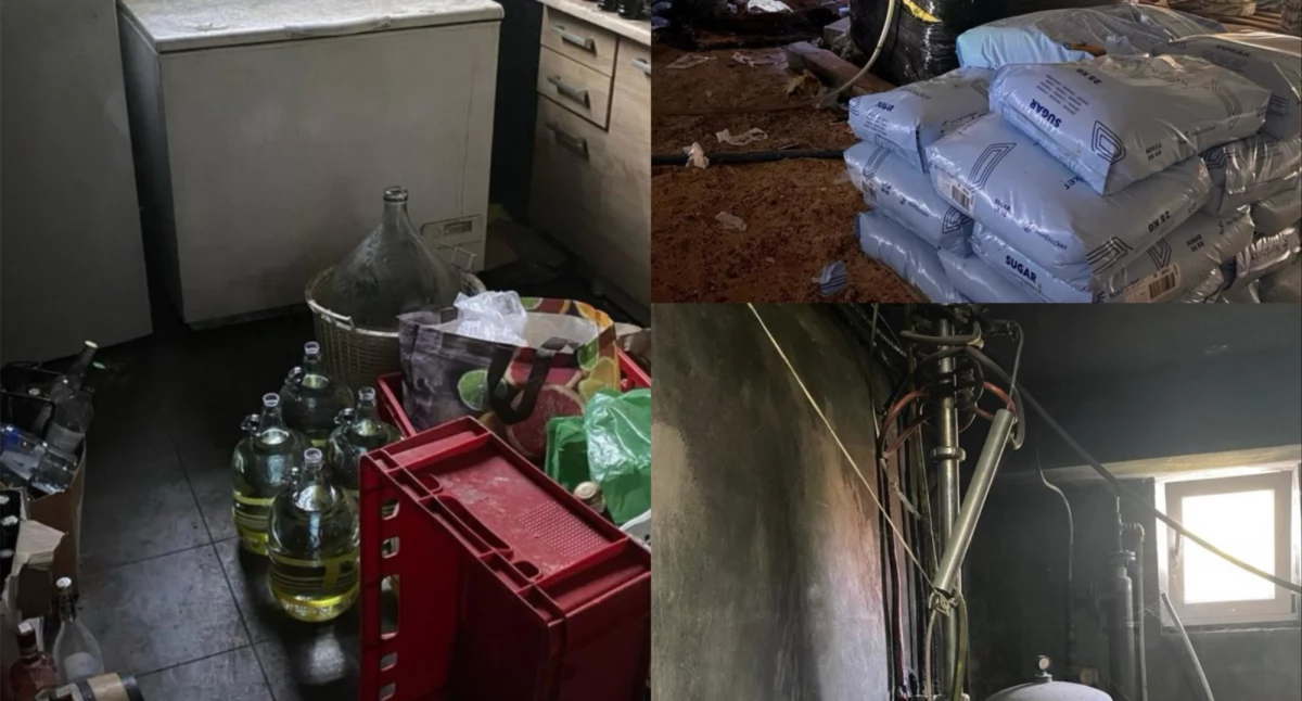Nielegalna fabryka bimbru w gminie Kotuń. Pędzony alkohol lał się strumieniami