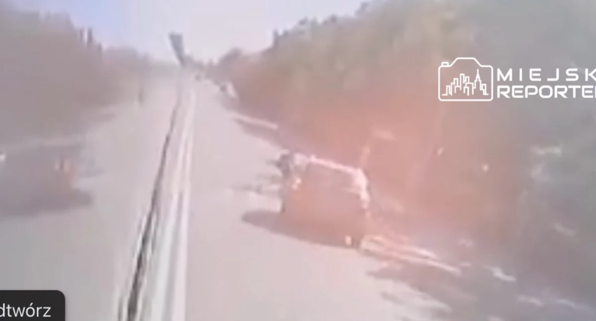 Mamy nagranie z wypadku na Mokotowie. Makabryczny film z uderzania w przystanek 
