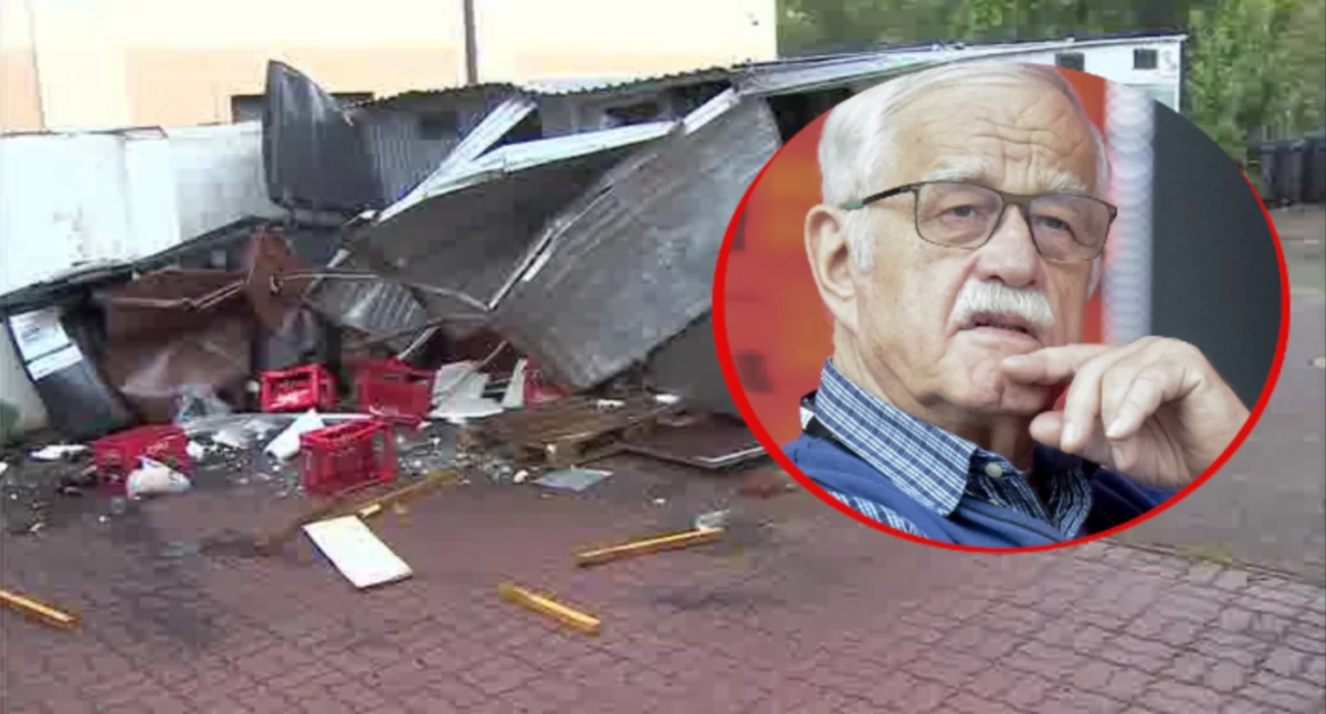 Jan Pietrzak wjechał w wiatę. Zniszczył własność przychodni