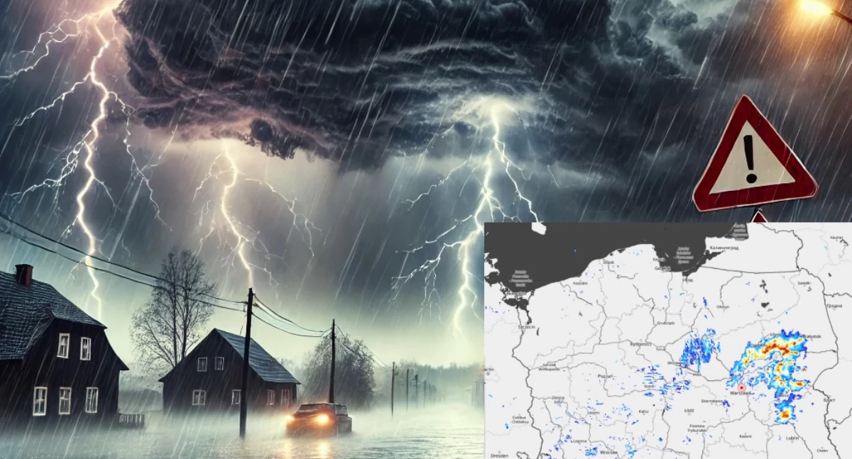Alert III stopnia. Deszcz, burze i grad zagrażają centralnej i wschodniej Polsce
