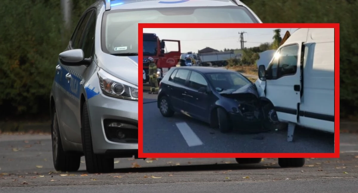 Wypadek na drodze krajowej nr 73 w Woli Morawickiej. Trzy osoby ranne