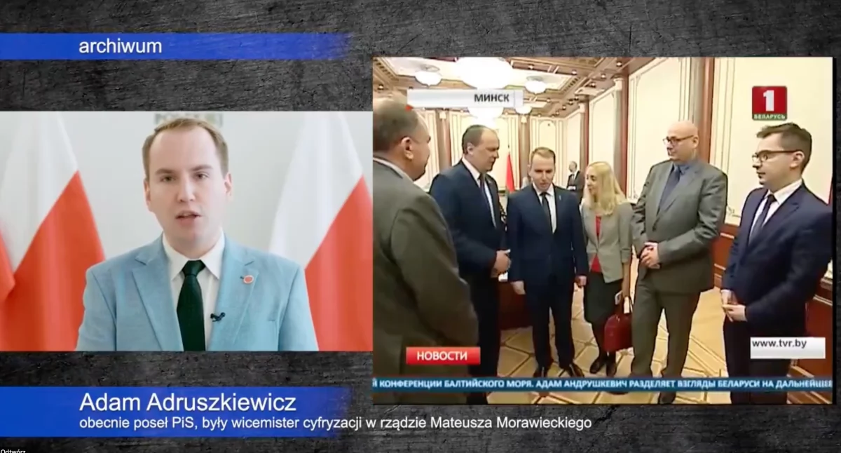 Adam Andruszkiewicz gwiazdą białoruskiej telewizji. W tubie Łukaszenki szczuł na Unię i Tuska