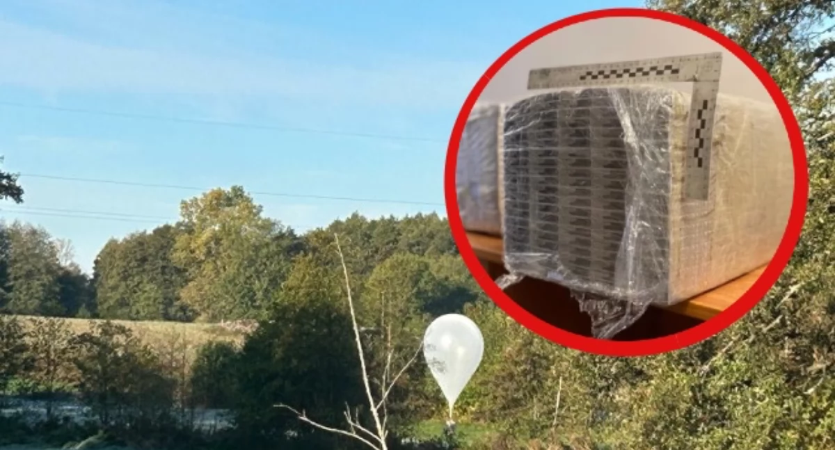 Balony przemytnicze z Białorusi nad Podlasiem. Papierosy bez akcyzy spadły na Polskę