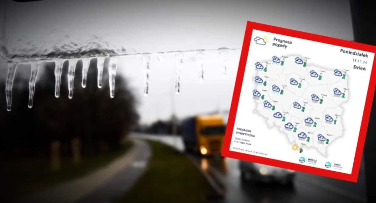 Prognoza pogody w Polsce.  Mgły i marznąca mżawka — trudne warunki na drogach