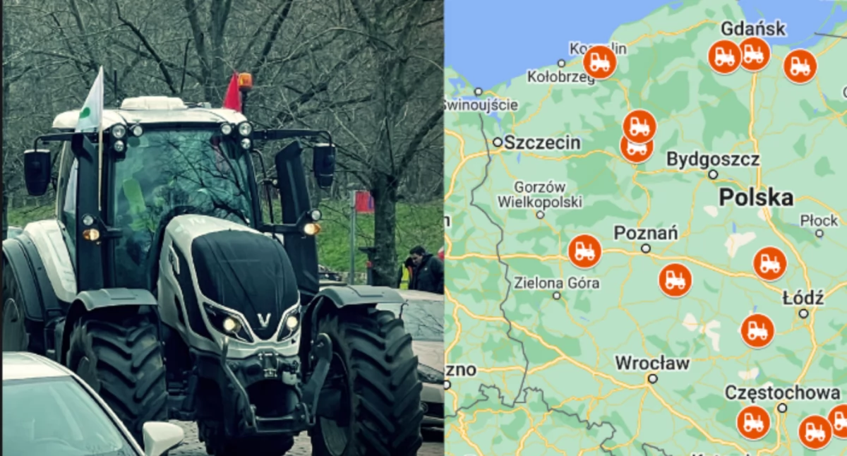 Protesty rolników w Polsce. Mapa utrudnień, objazdy i zablokowane drogi