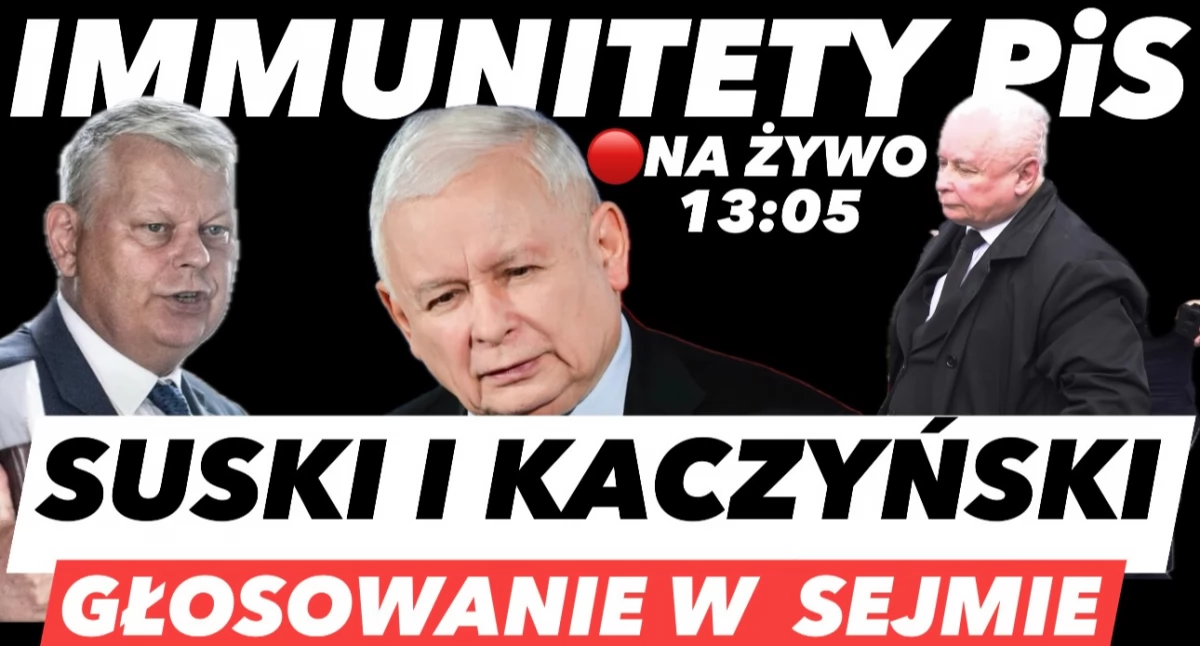 Głosownie nad immunitetem Kaczyńskiego i Suskiego – transmisja na żywo. Tu oglądaj Sejm online 