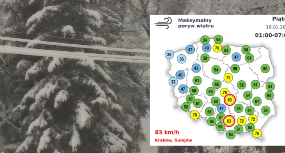 Kaszuby: Tysiące osób bez prądu. Pogoda paraliżuje północ Polski