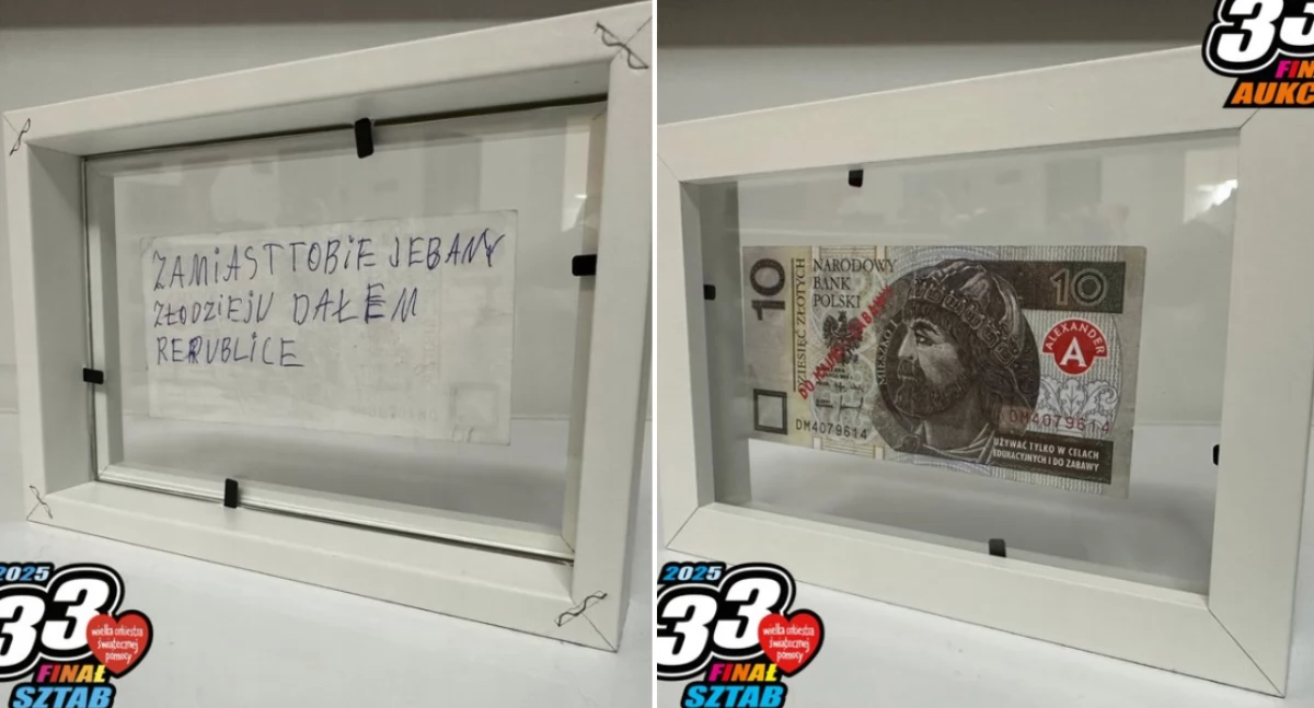 Widz TV Republika wrzucił fałszywy banknot do puszki WOŚP. Podrobione 10 złotych warte 600