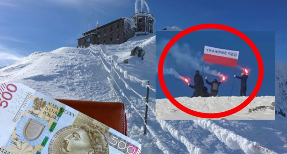 Zakopane: Straż TPN ukarała kibiców mandatem za odpalenie rac dymnych