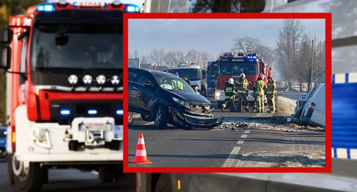 Groźny wypadek na DK52 w Krzywaczce. Zderzyły się trzy samochody – szczegóły objazdów