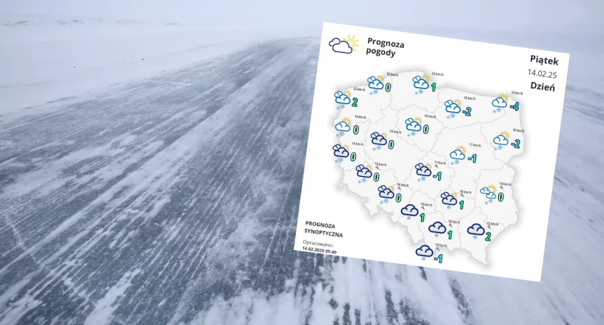 Prognoza pogody w Polsce. Niebezpieczne warunki na drogach – IMGW ostrzega przed oblodzeniem