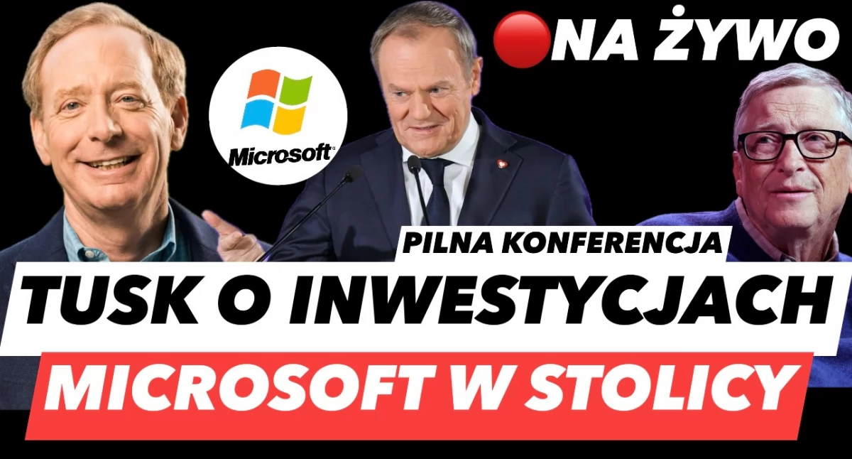 Donald Tusk i Brad Smith – konferencja na żywo. Wiceszef Microsoft w Polsce, oglądaj online