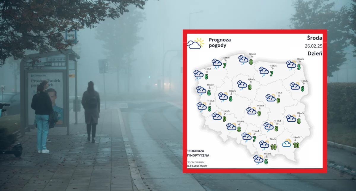 Pogoda w Polsce na środę i czwartek: czeka nas deszcz, śnieg i mgła. Sprawdź szczegóły prognozy