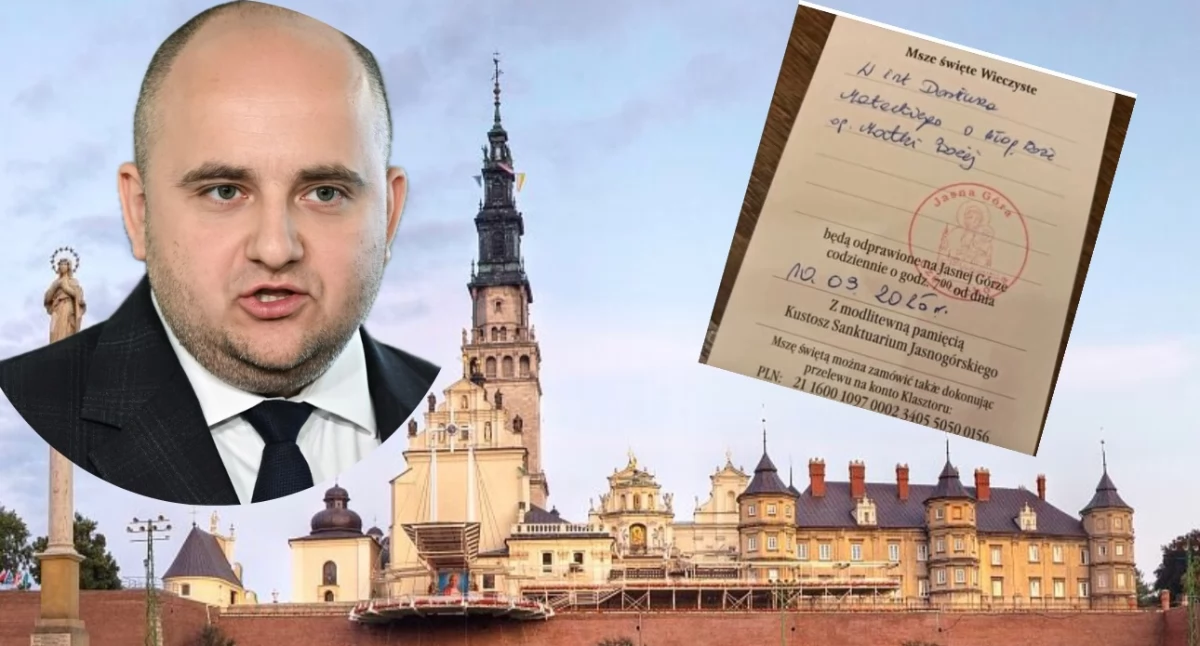 Codzienna msza za Dariusza Mateckiego na Jasnej Górze. Działacze PiS zapłacił z góry 