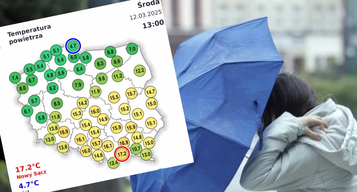Prognoza pogody: Nadciąga ochłodzenie i intensywne opady deszczu. IMGW wydaje ostrzeżenie