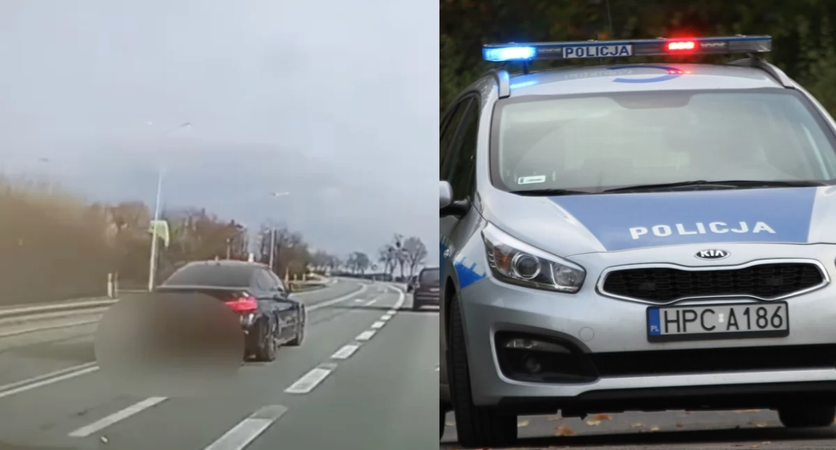 Kierowca BMW ukarany wysokim mandatem za niebezpieczną jazdę. Nagranie z kamerki samochodowej