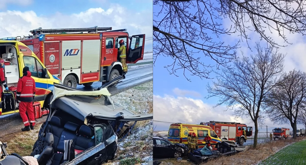 Śmiertelne zderzenie w Ząbkowicach Śląskich. Nie żyje młody kierowca