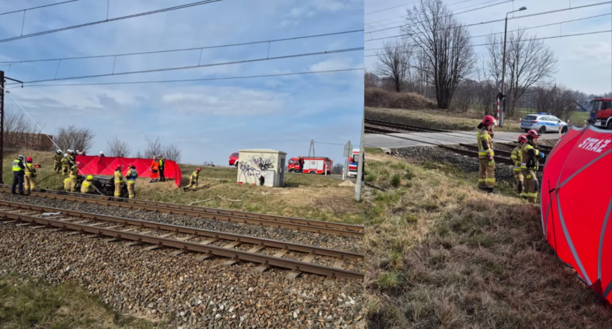 Śmiertelny wypadek na przejeździe kolejowym w Rudzienicach. Ruch Iława-Olsztyn wstrzymany