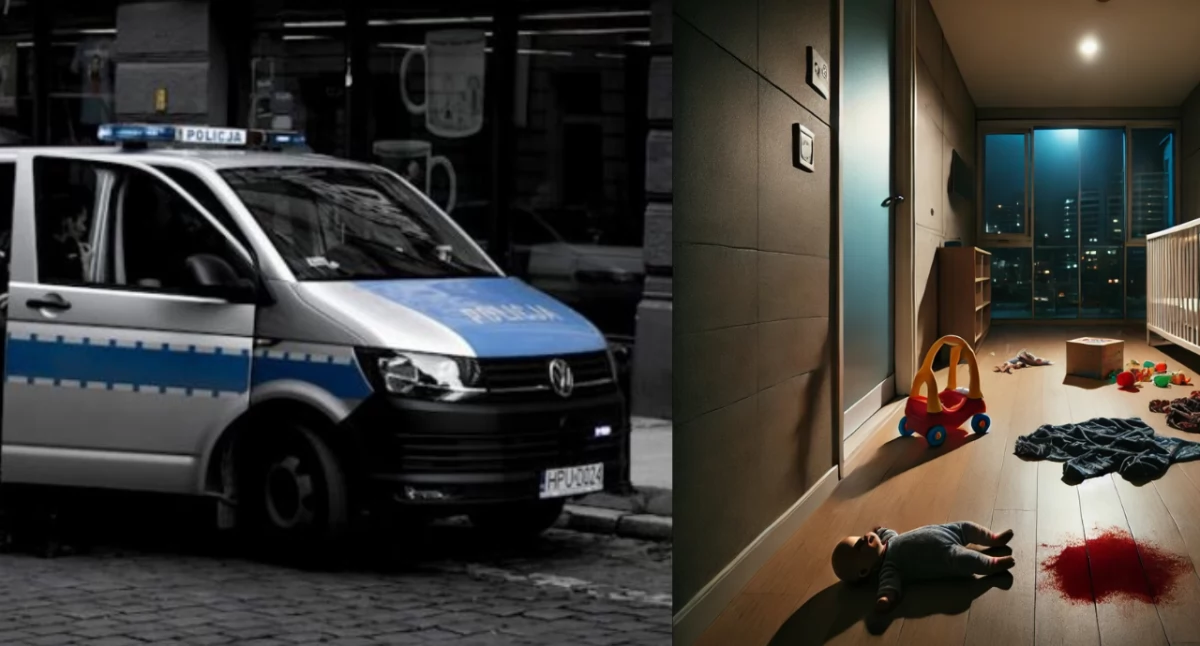 Tarnów: Dzieci same w domu a rodzice pijani. W mieszkaniu krew a wewnątrz policja