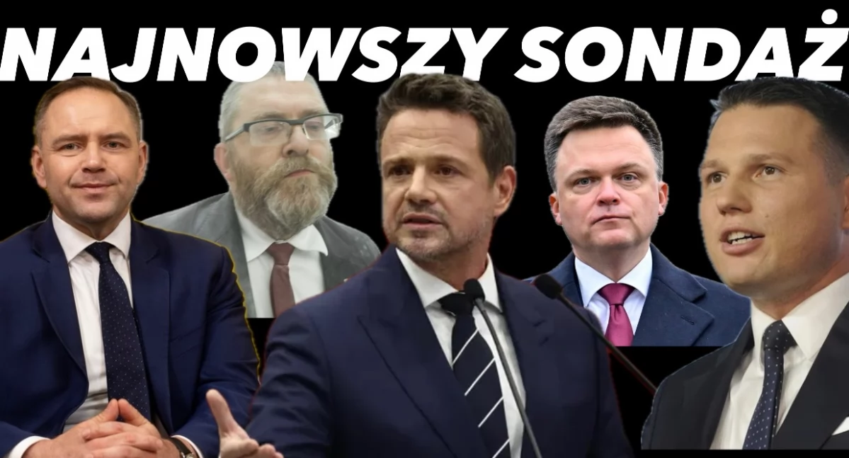 Najnowszy sondaż prezydencki: Trzaskowski wygrywa, Nawrocki traci i Mentzen na podium