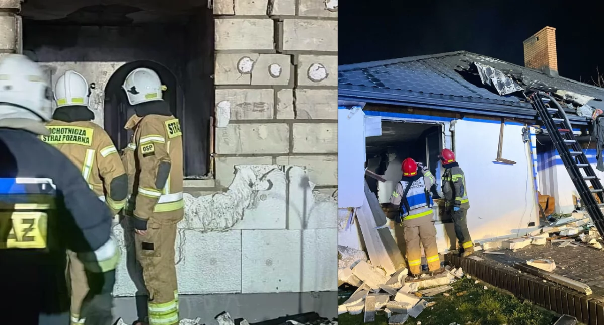 Wybuch gazu i pożar w Dobryniu Dużym. Zginął mężczyzna