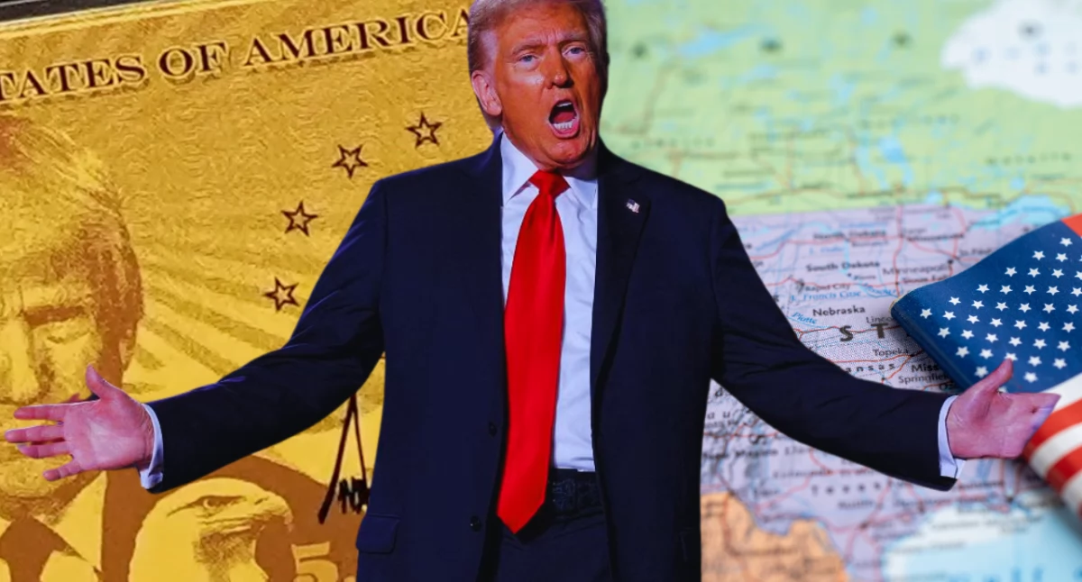 Złota Karta Trumpa z jego wizerunkiem. Stały pobyt w USA ma swoją cenę