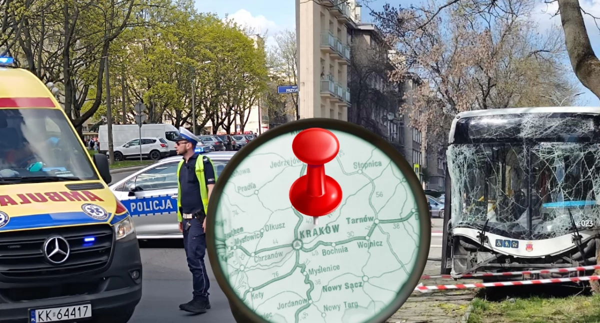 Kraków: Poważny wypadek autobusu w Nowej Hucie. 19 osób rannych