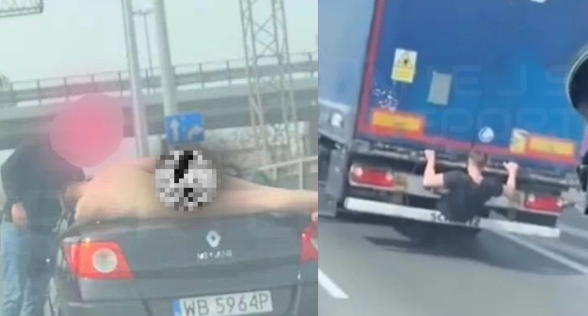 Warszawa: Białorusin jechał na dachu auta i uszkadzał inne pojazdy