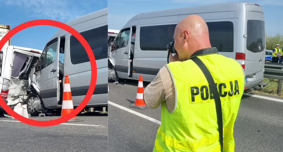 Poważny wypadek na A1 w Pomorskiem. Są osoby poszkodowane – wyznaczono objazdy