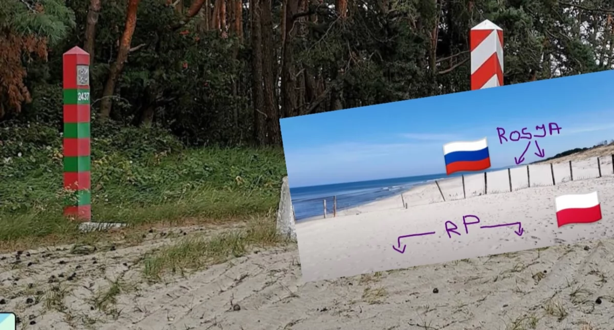 Pokazał jak wygląda granica Polska – Rosja. Cienka siatka, płotek i słupek 