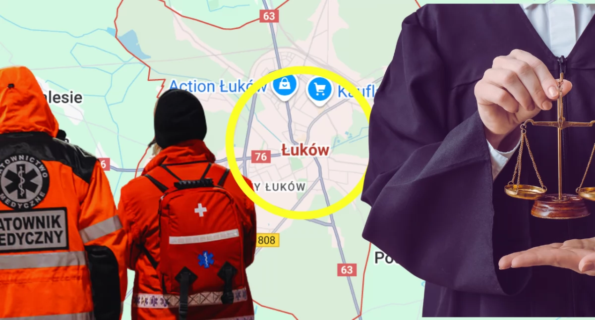 Ojciec i syn zaatakowali ratowników w szpitalu w Łukowie. Usłyszeli zarzuty