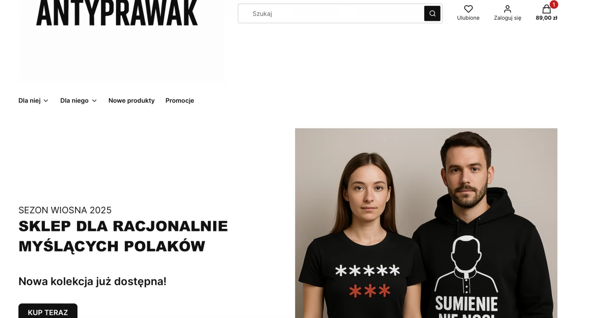 Sklep ANTYprawak.pl już działa. Kupując u nas wspierasz nasz kanał 
