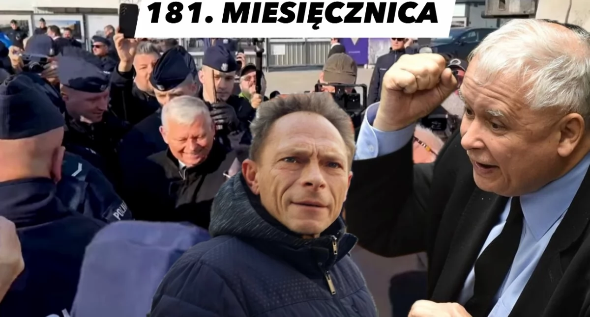 Dziś 181. miesięcznica smoleńska PiS. Kaczyński już jest, awantura i Komosa składający wieniec 