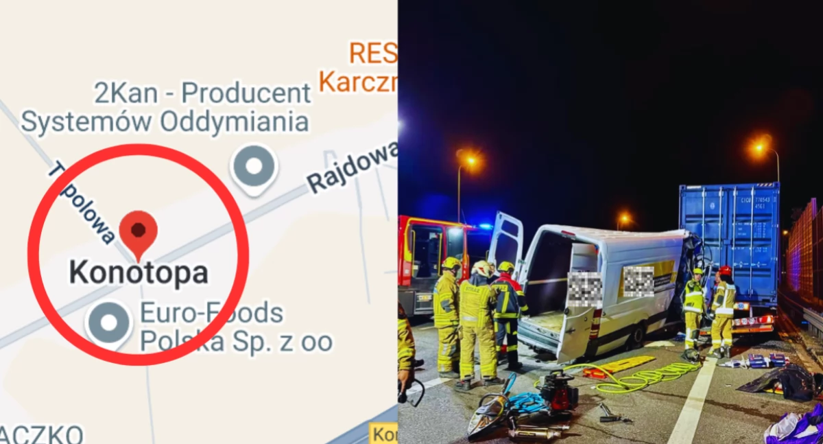 Śmiertelny wypadek na S2 w okolicach Warszawy. Bus wjechał w tira
