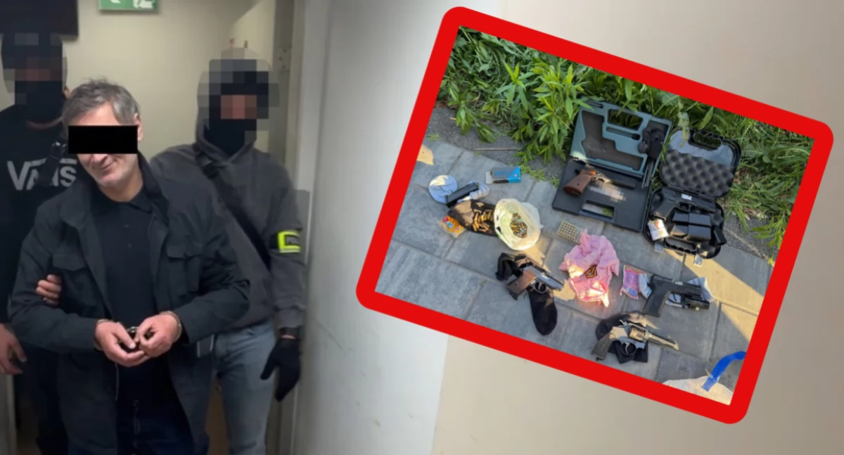 Warszawa: Rozbito gang z Gruzji. Broń, narkotyki i fałszywe dokumenty