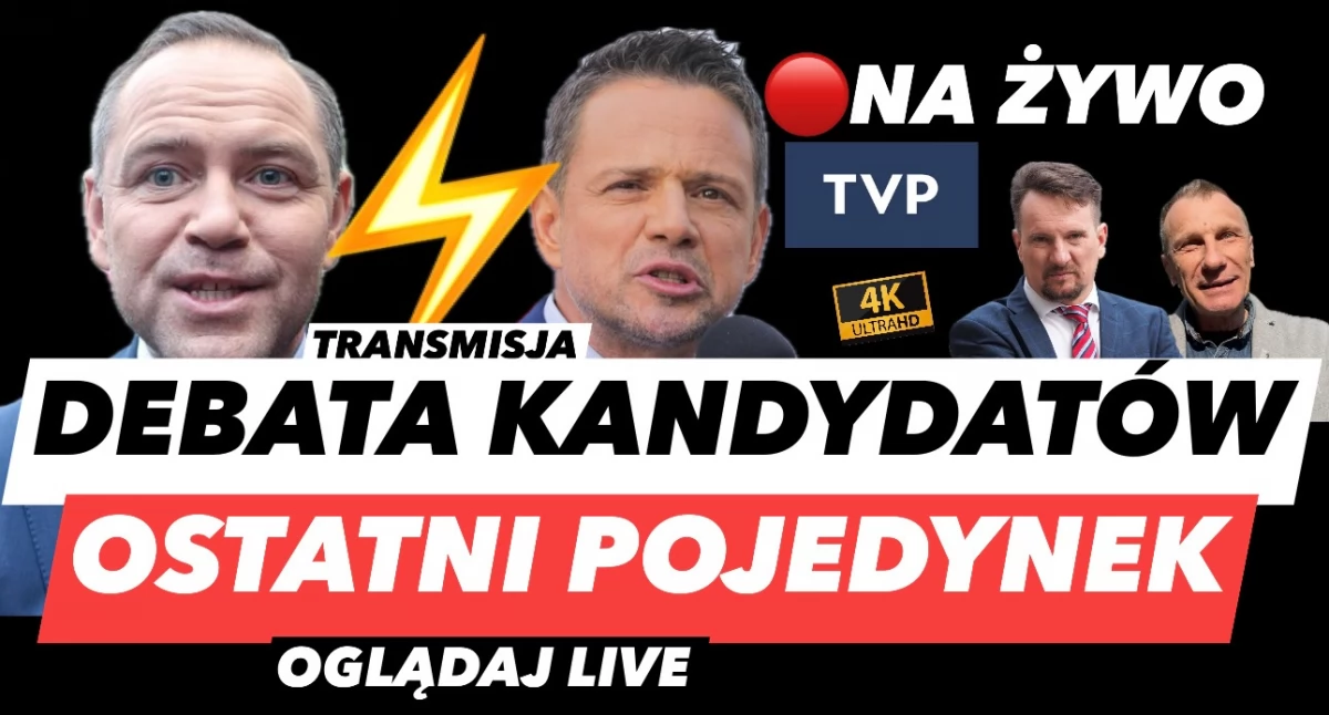 Debata Trzaskowski i Nawrocki 2025  – transmisja na żywo. Mańka i Gzyl zapraszają na studio wyborcze 