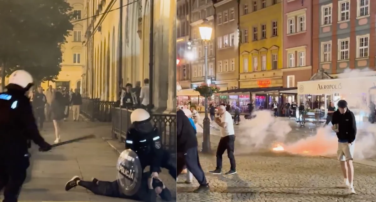Zamieszki kibiców Realu Betis i Chelsea we Wrocławiu. Interweniowała policja