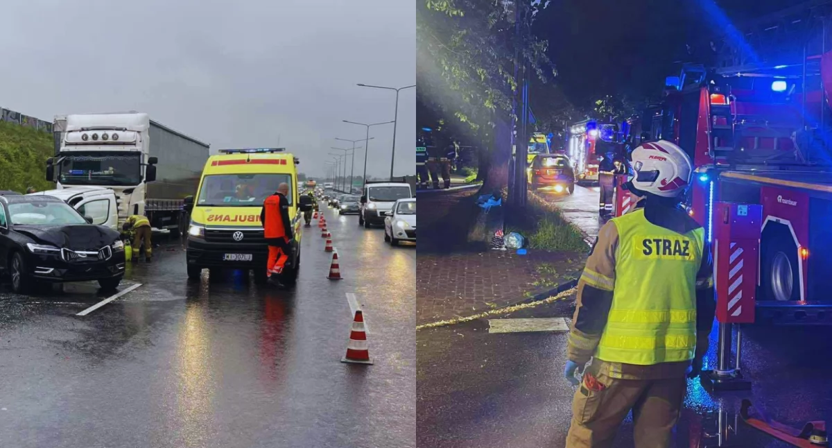 Wypadek samochodowy na S8 w kierunku Warszawa. Objazdy, utrudnienia i blokada dwóch pasów