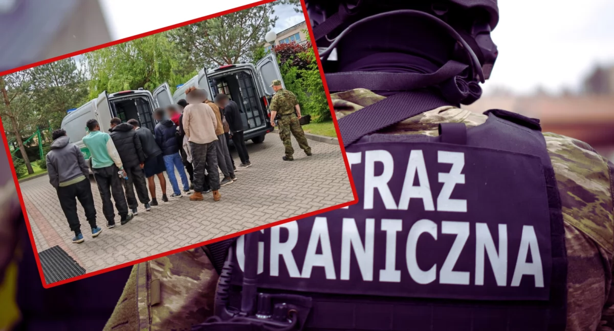 Pościg w okolicach Sejn. Kierowca porzucił samochód z 12 migrantami z Somalii