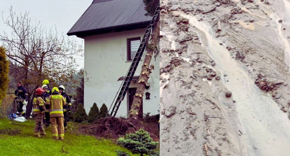 Gwałtowne burze nad Małopolską. Dziesiątki interwencji strażaków, zalane drogi i przerwy w dostawie prądu