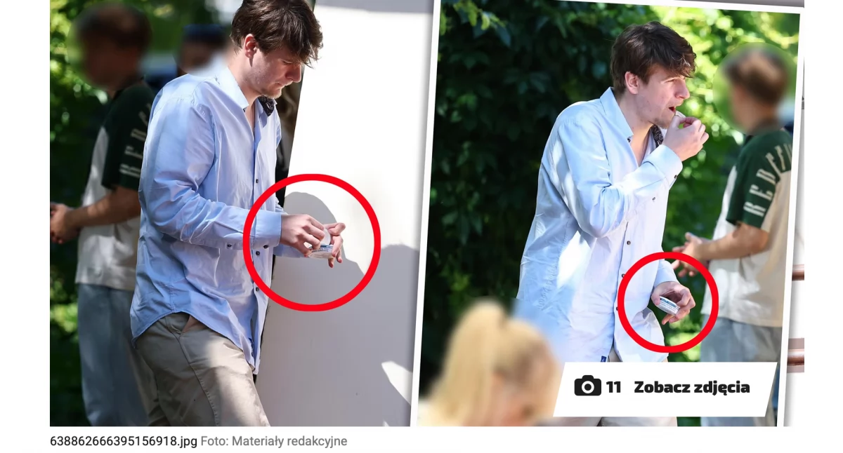 Daniel Nawrocki wziął snusa w centrum miasta. Syn prezydenta w ogólne się nie krył  