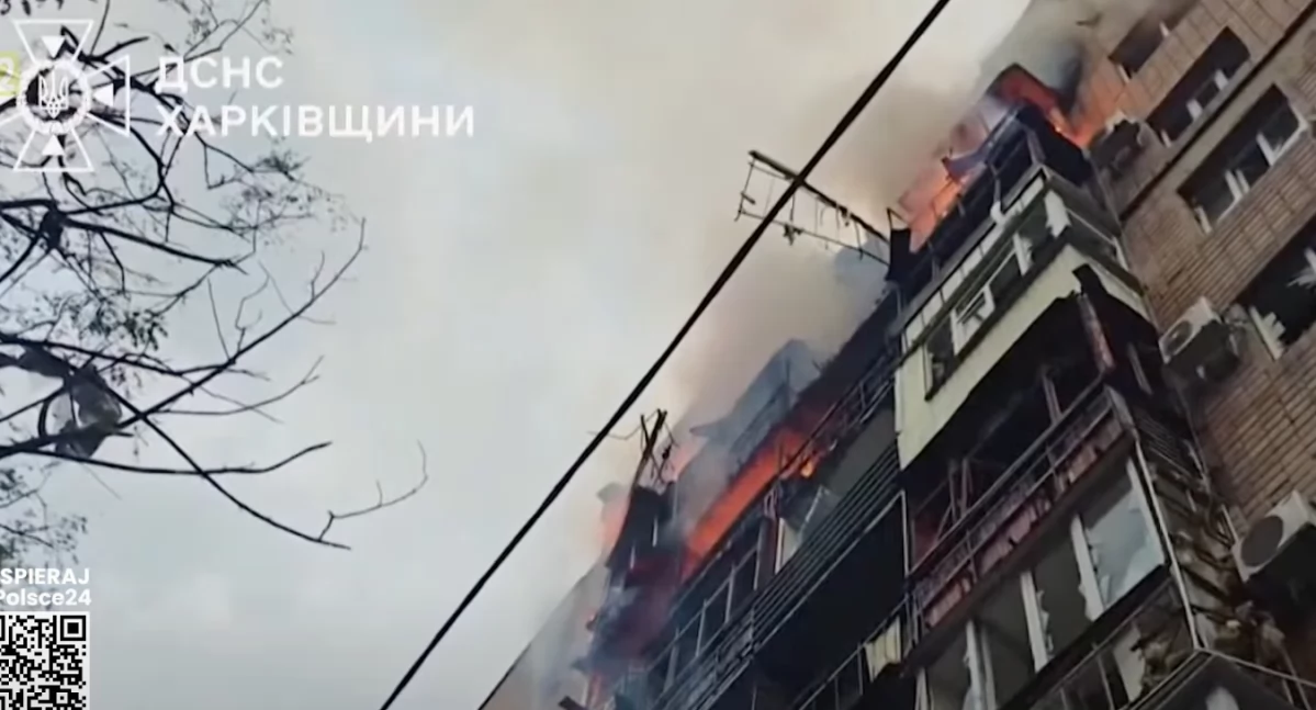 Rosyjski atak dronowy na Charków i Kijów. Ranni cywile, uszkodzona infrastruktura
