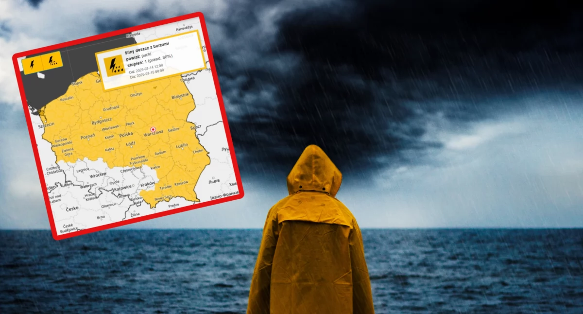 Pogoda w Polsce na dziś. IMGW ostrzega przed burzami: silne opady i wiatr do 80 km/h