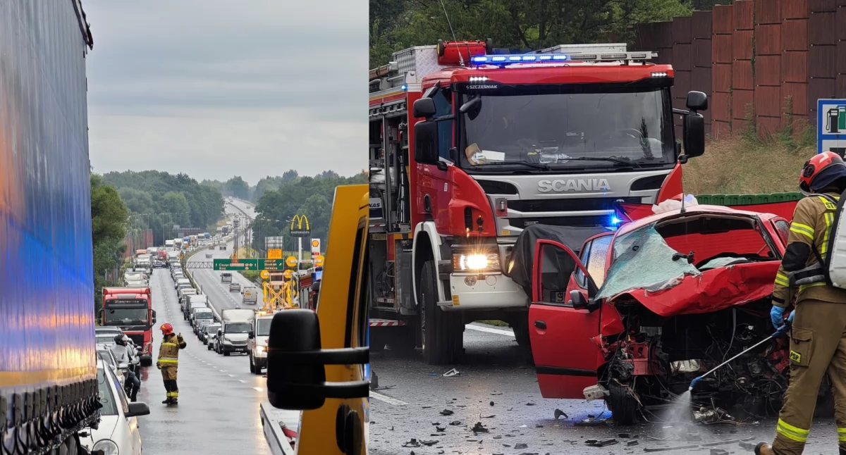 Dwa wypadki na S52 w kierunku Bielska-Białej – jedna osoba nie żyje