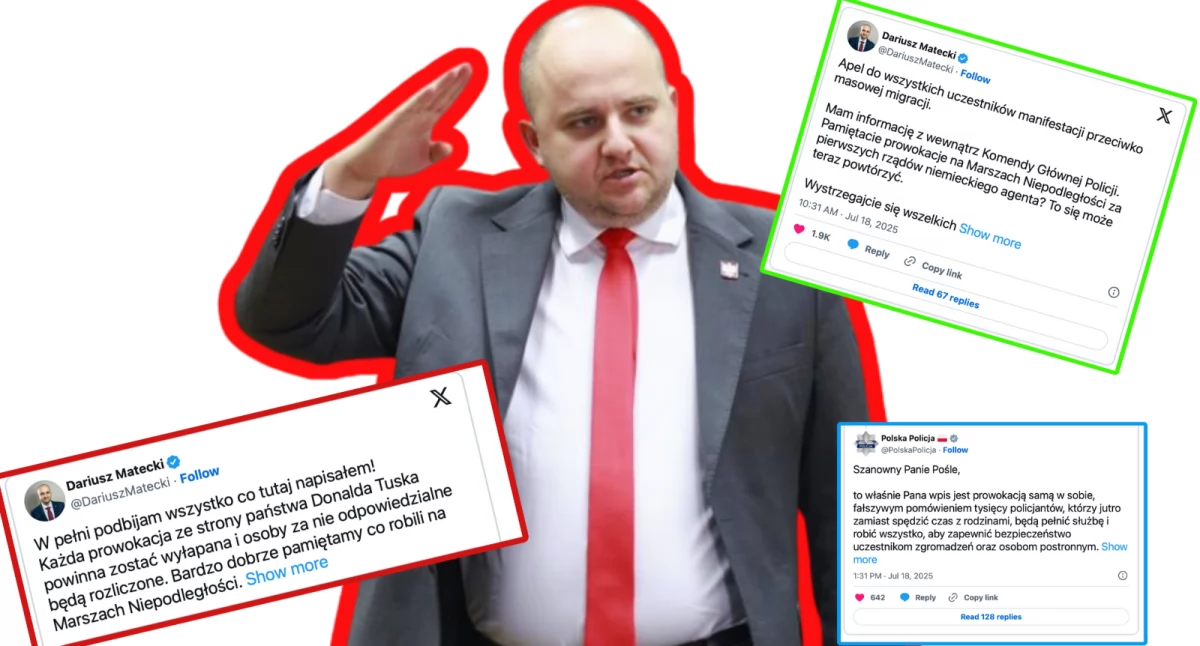 Policja odpowiada Mateckiemu: Nie będziemy stroną w sporze politycznym