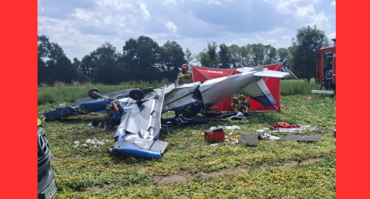 Wypadek awionetki w Strąkowej – dwie osoby poszkodowane