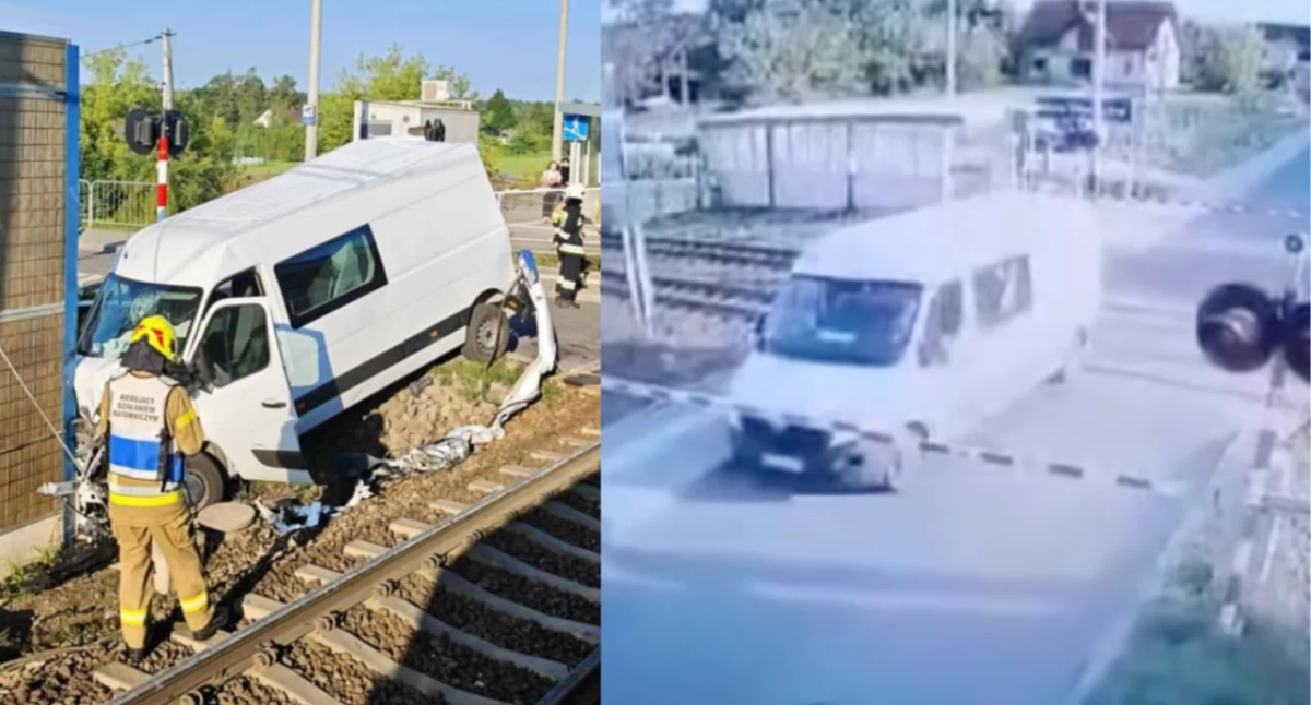 Wypadek w gminie Krzeszowice: Bus wjechał pod pociąg – ewakuowano 200 osób